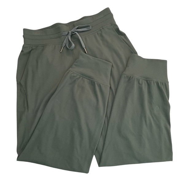 lululemon Ready To Rulu High-Rise Cropped Jogger Army Green Sz 6 - Picture 13 of 14